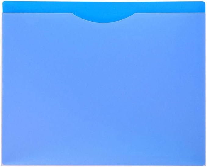 Waterproof Poly File Folders with Top Tab, Letter Size, Single Colors, 10pcs Pack