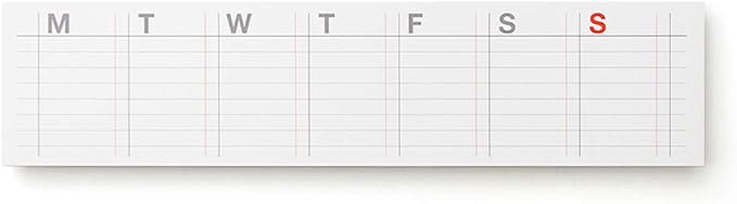 JSTORY Sticky Planner Adhesive Paper Note Columnar Scheduler Organizer to-do One Size Weekly White