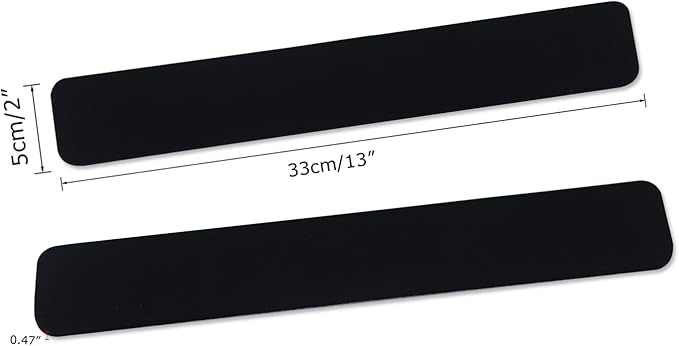 Felt Bulletin Board Bar Strip 0.5 Inch Thick Self-Adhesive Pin Board Bar 13 Inch in Length with 50 Pushpins, 8 Black Bars