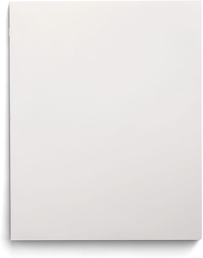 Staples School Grade 2‑Pocket Folders with Fasteners, White, Letter‑Size, Durable Classroom & Office File Folders, 25/Box