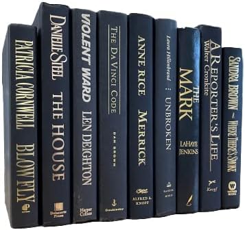 Decorative Accent for Home Decor – Real Books by Color® Interior Styling Piece for Bookshelf, Coffee Table, Design Display (Set of 5, Black Gold)