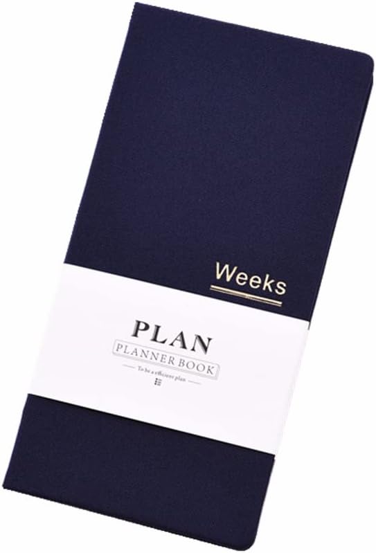 Undated Pocket Weekly Planner Schedule Organizer Agenda Year Month Week Plan A6 Notebooks (A6 undated planner Blue)