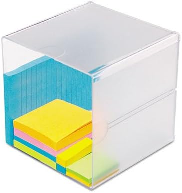 Stackable Cube Organizer, 1 Compartment, 6 x 6 x 6, Plastic, Clear