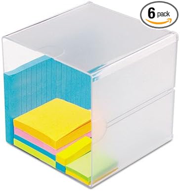 Desk Cube, Clear Plastic, 6 x 6 x 6