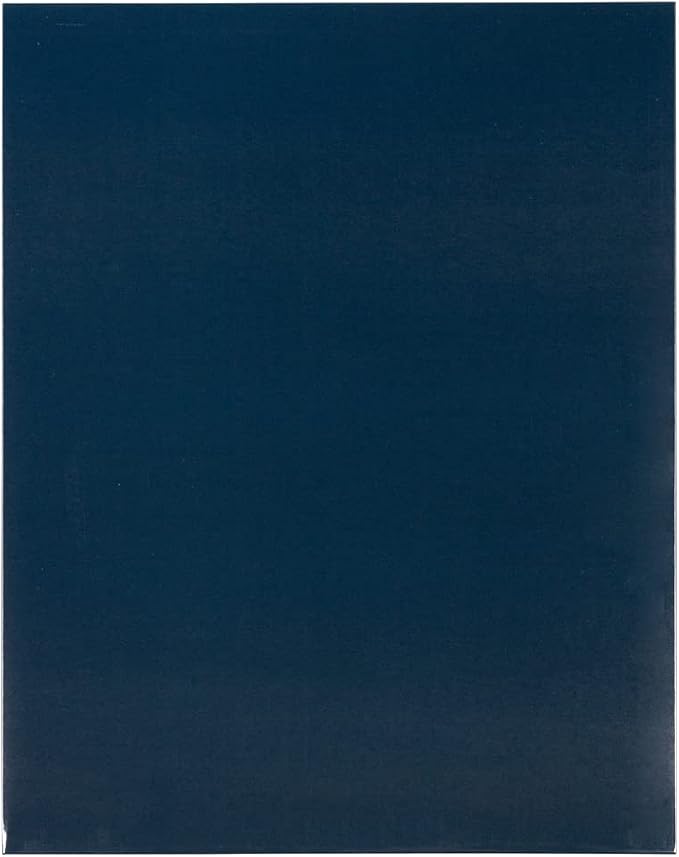 JAM PAPER Laminated Two Pocket Glossy School Folders - Letter Size - High Gloss Navy Blue - Bulk 25/Pack