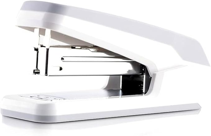 KUYWLMKMZZ Desk Stapler Office Stapler Office Desk Stapler Labor-Saving Binding Machine Practical Office Tool Suitable for Office Document Binding White School Supplies (Color : A)