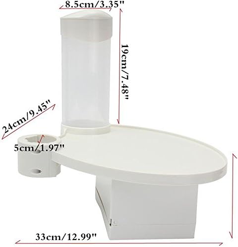 NSKI Dental 3 in 1 Oral Tray Tissue Box and Cup Storage Holder Fix on Dental Chair White/Blue/Green (White)