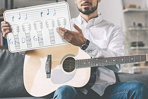 Optima 11" x 17" x 1/8" Music Lapboards Showing Music Staff Lines & Guitar Necks (11" x 17", Music Staffs & Guitar Necks)
