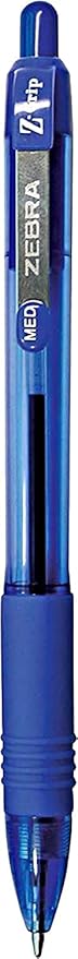 Zebra Pen Z-Grip Retractable Ballpoint Pen, Medium Point, 1.0 mm, 20 Black, 2 Blue, & 2 Red - Pack of 24