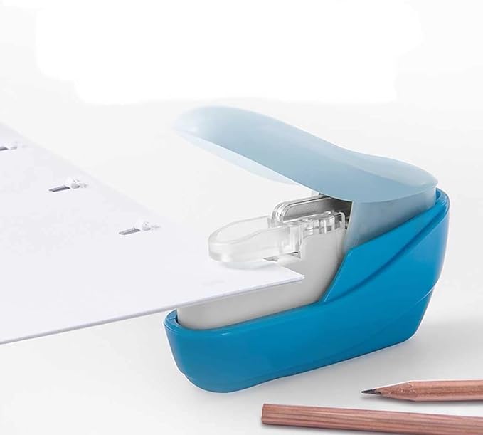 Stapler Office Needle-Free and Nail-Free Student Supplies Book Ordering Hand-held Mini(Black)