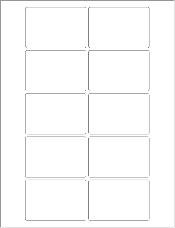 ChromaLabel 2 x 3 Inch Square Label, Printable White Labels, Stickers Compatible with Laser and Inkjet Printers, 250 Printable Label Stickers, White
