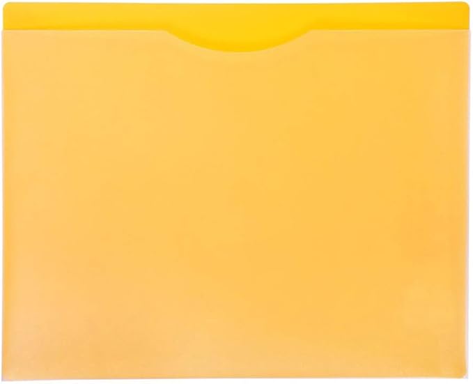 Waterproof Poly File Folders with Top Tab, Letter Size, Single Colors, 10pcs Pack