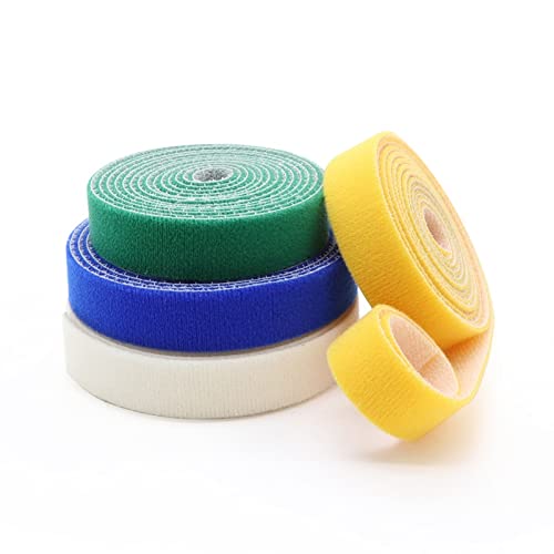 5 Meters Self Adhesive Fastener Tape Polyester PP Straps Hooks Loops Reusable Cable Wire Tie Magic Tape DIY Accessories(Blue 10mm)