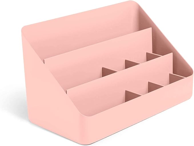 Poppin Desk Organizer with 3 Tiers, Sliding & Removable Dividers, Charging Station - All-in-One Workspace Organizer for Office Supplies, Desktop Organizer