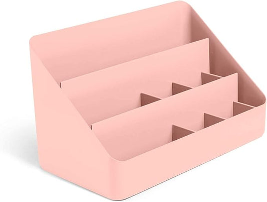 Poppin Desk Organizer with 3 Tiers, Sliding & Removable Dividers, Charging Station - All-in-One Workspace Organizer for Office Supplies, Desktop Organizer
