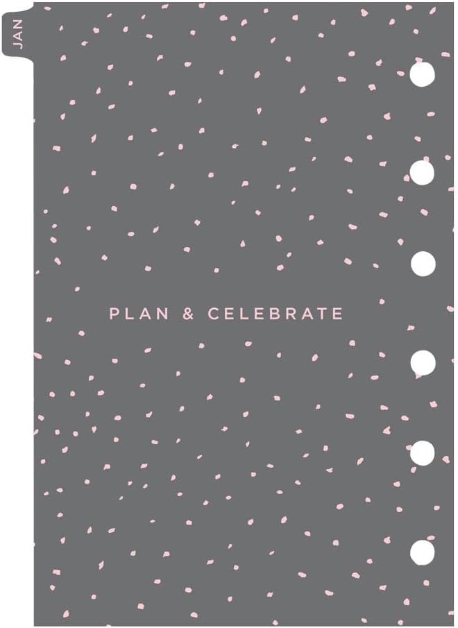 Filofax Calendar Diary Refill, Pocket Size, Week-to-View, Confetti Minimal Diary Pack, Multilingual: Five Languages, 2026 (C68291-26)