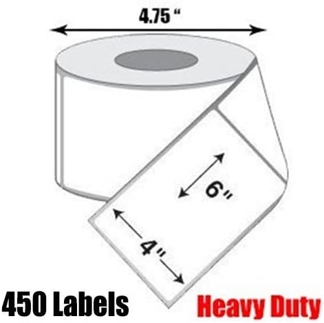 iMBAPrice - 1 Roll of 450-4x6 Direct Thermal Labels for Zebra 2844 ZP-450 ZP-500 ZP-505 (1 inch core) - 95+60GSM Top Coated
