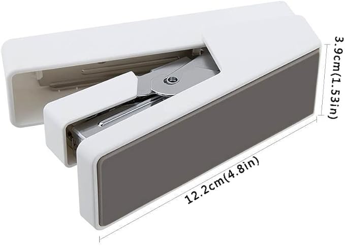 KUYWLMKMZZ Desk Stapler Portable Stapler Office Stapler Single Finger Press Labor Saving Stapler White Suitable for Office Document Binding and Finishing School Supplies (Color : White)