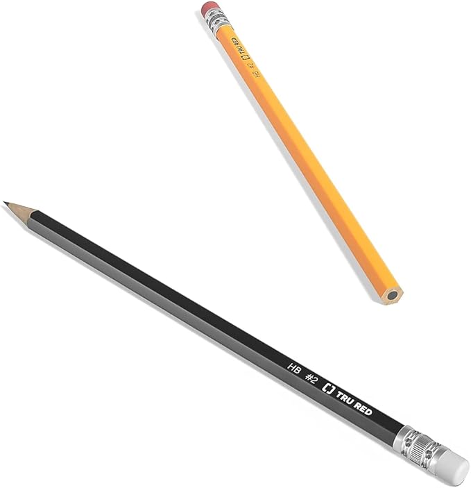 TRU RED Wooden Pencils, #2 Lead, Pre‑Sharpened, 72 Pack – Classroom‑Ready Writing Pencils for School & Office Use
