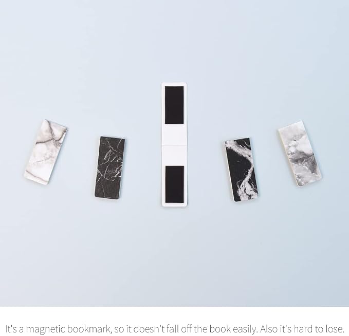 Monolike Magnetic Bookmarks Marble Ver.1, Set of 5