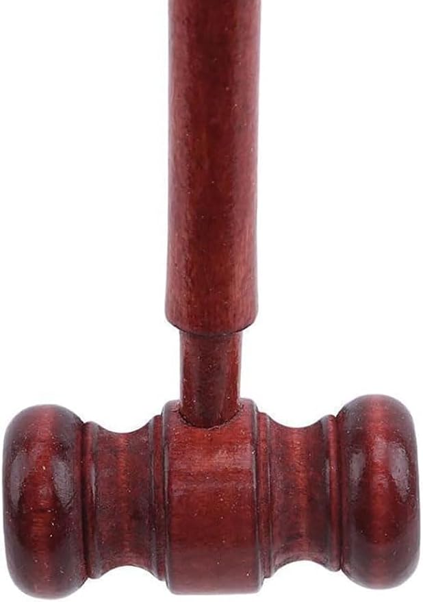 2Pcs Red Wood Judge Gavels Auction Court Gavels Wooden Judge Hammers Wood Hammer Props Judge Costume Accessories for Lawyer Courtroom 3.2 x 6.7 x 17.4 cm，Desk Accessories and Workspace Organizers