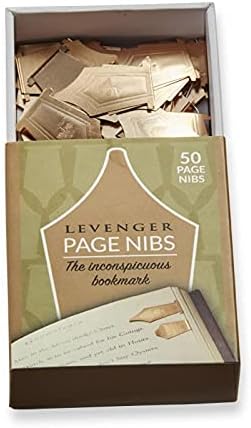 Levenger Copper Page Nibs, Small Metal Unique Bookmarks, Book Line, Page Markers for Reading, Bulk Pack of 50 Bookmarkers