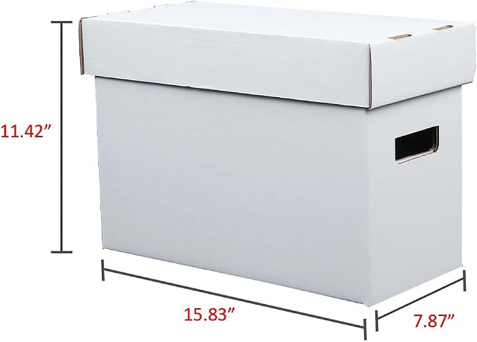 ANDPLAY 5 Pcs Comic Book Storage Boxes w/Lids Short Holds 150-175 Comics Collapsible & Stackable Comic Short Box Moistureproof Comic Box