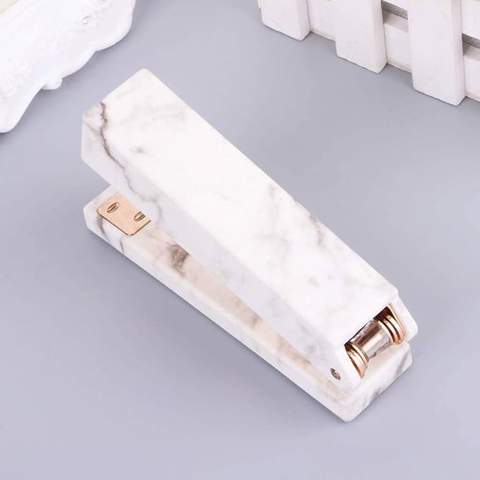 Marble Stapler - Creative Desktop Binding Supplies Student Medium and Small Stapler(D)