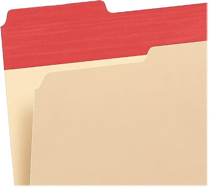Pendaflex Color Tab File Folders, 1/3-Cut Tabs: Assorted, Letter Size, 0.75" Expansion, Manila, 50/Box