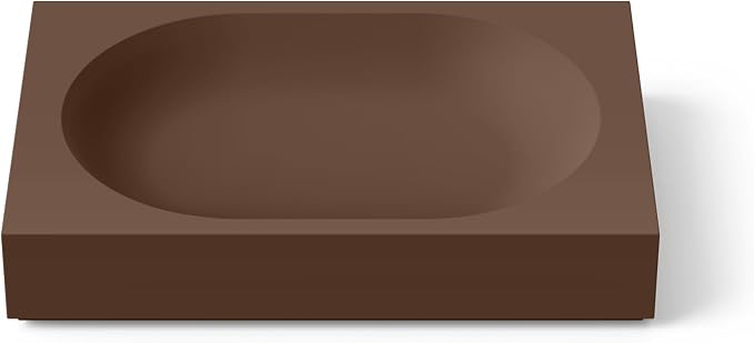 elago Smart Magnetic Desk Mat Pencil Tray – Soft Silicone Organizer for Office Supplies, AirPods, Glasses, Pens – Noise-Free, Non-Slip, Washable, Item for Desk Management [Small] (Brown)