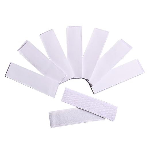 KICHOUSE 10pcs Adhesive Hook and Loop Tape Table Skirt Sticker Pads for Easy Wall Mounting for Home Office Crafting and Events Strong Hold Smooth Surfaces