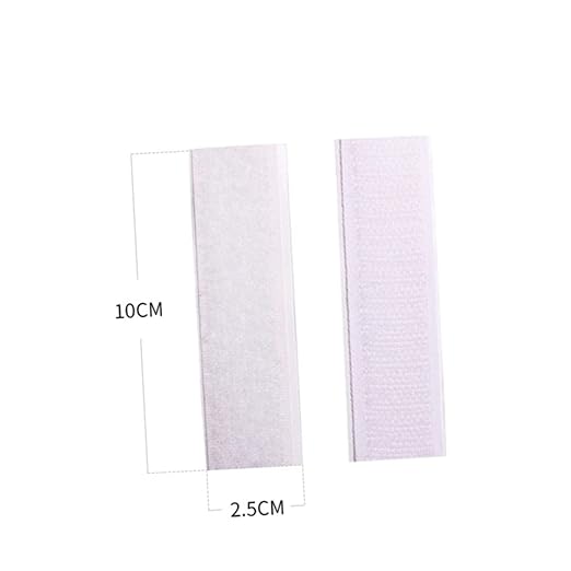 OUNONA Table Skirt Gripper Strips 10pcs Hook Loop Tape for Table Cover Sticky Mounting Strips