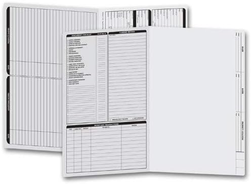 Real Estate Listing Folder Right Panel -Legal Size- Holder for Documents, Pre-Printed with Closing Checklist & Tracker Card Stock Color-Coded Dots for Organization - Made in USA 25-Pack Gray
