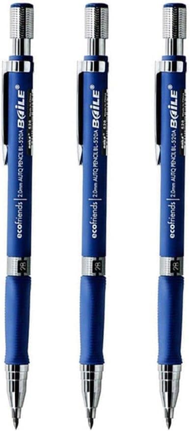1Pc Black Mechanical Pencil 2.0mm 2B Automatic Pencils ，Lead Drawing Writing Tools School Office Supplies，Mechanical Pencils ，Writing and Correction Supplies