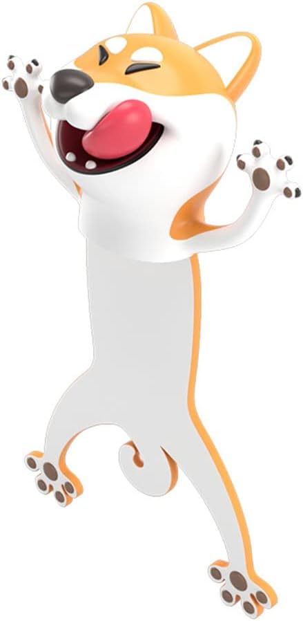 Cartoon Bookmarks, 3D Stereo Wacky Animal Book Mark, PVC Ouch Series, Funny Cute creatived Gifts (Dog)