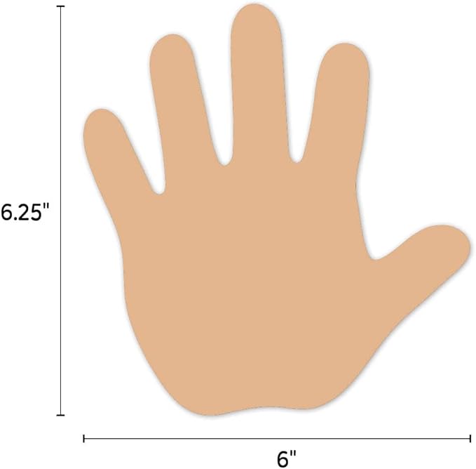 CTP Multicultural Hands 6" Cut-Outs Learning Décor Accents for Classroom Diversity (Creative Teaching Press 10593)