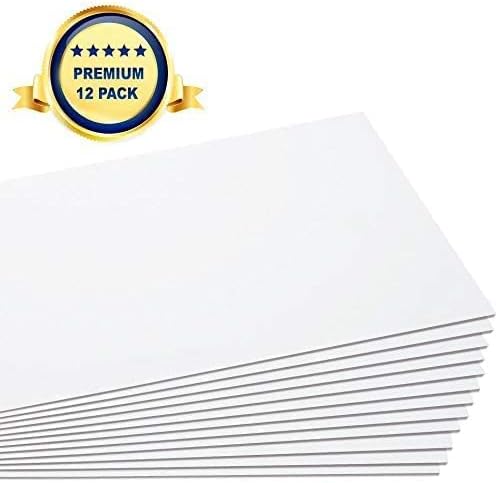 Foam Board 16 x 20 x 3/16" - Premium 12 Pack - White Poster Board, Acid Free, Double Sided, Rigid, Sign Board Foamboard for Mounting, Crafts, Paintings Prints, Art, Display, Presentation and Projects