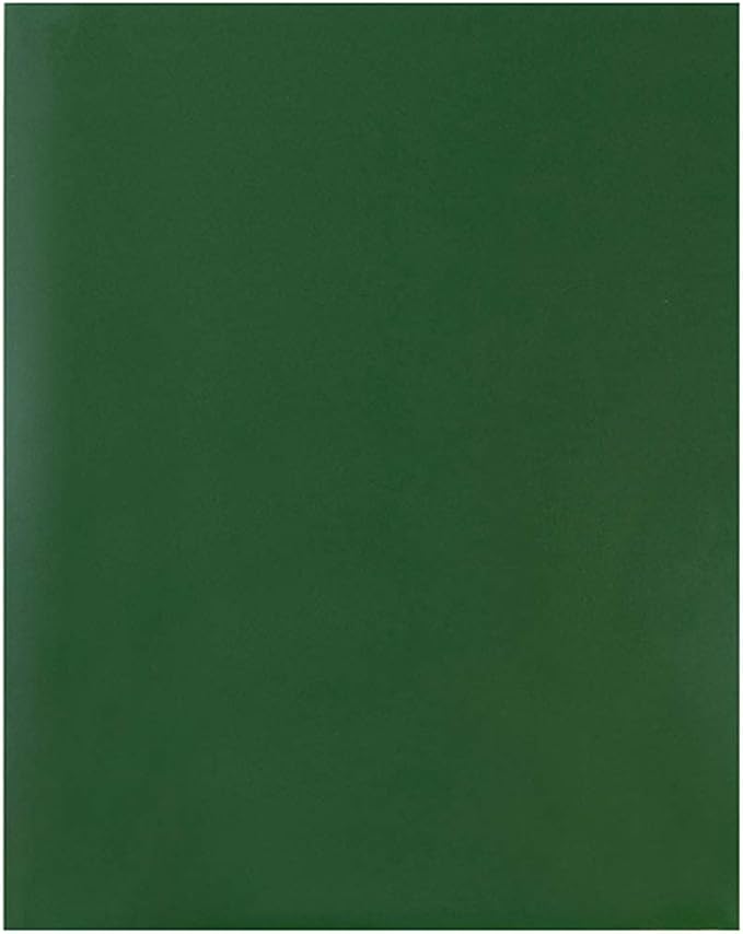 JAM PAPER Laminated Two Pocket Glossy School Folders - Letter Size - High Gloss Green - Bulk 50/Box