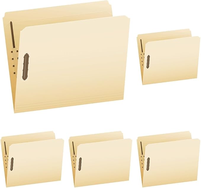 Pendaflex Manila Fastener Folders, Letter Size, 2 Fasteners, Straight Cut, 50/BX (FM212) (Pack of 5)