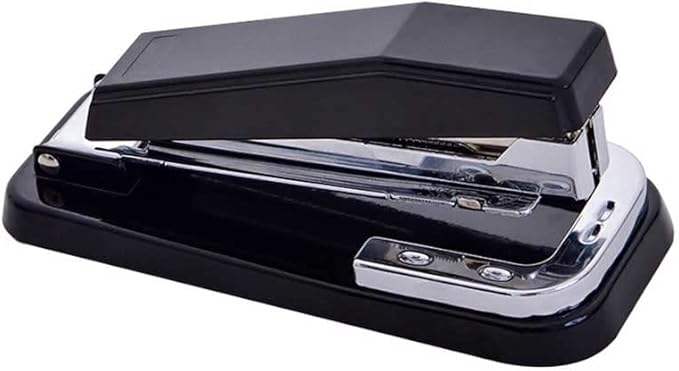 360 Degree Rotating Stapler Desktop Stapler with Staples Chisel for Office Stationery School(D)