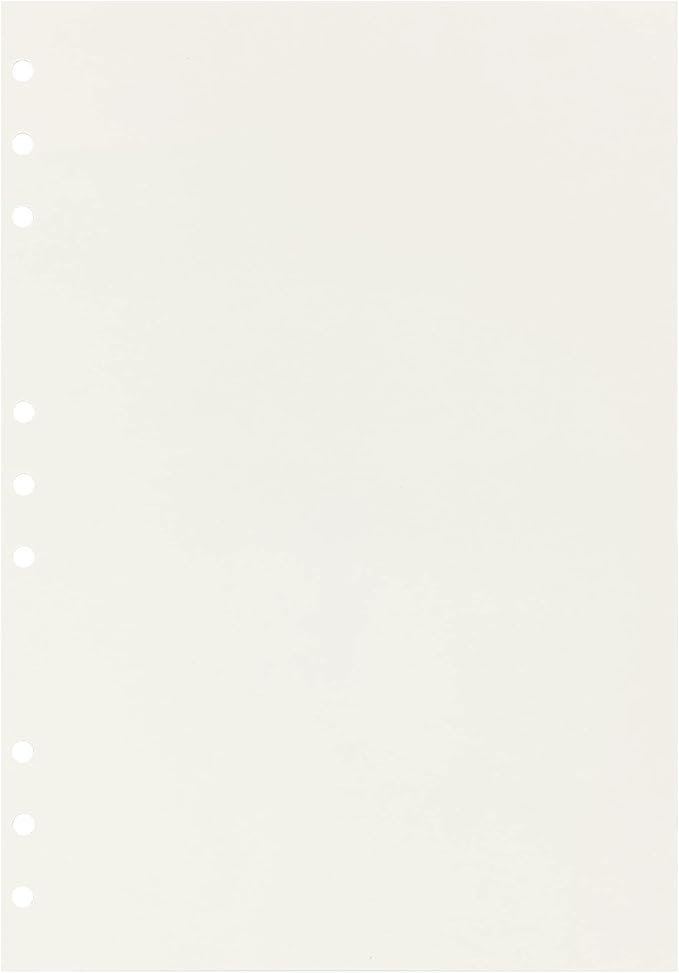 Zelten 2 Pack B5 90 Sheets/180 Pages Blank Loose Leaf Punched Paper Refills Paper for 9 Hole Binder Personal Organizer Diary Notebook Refillable Planner