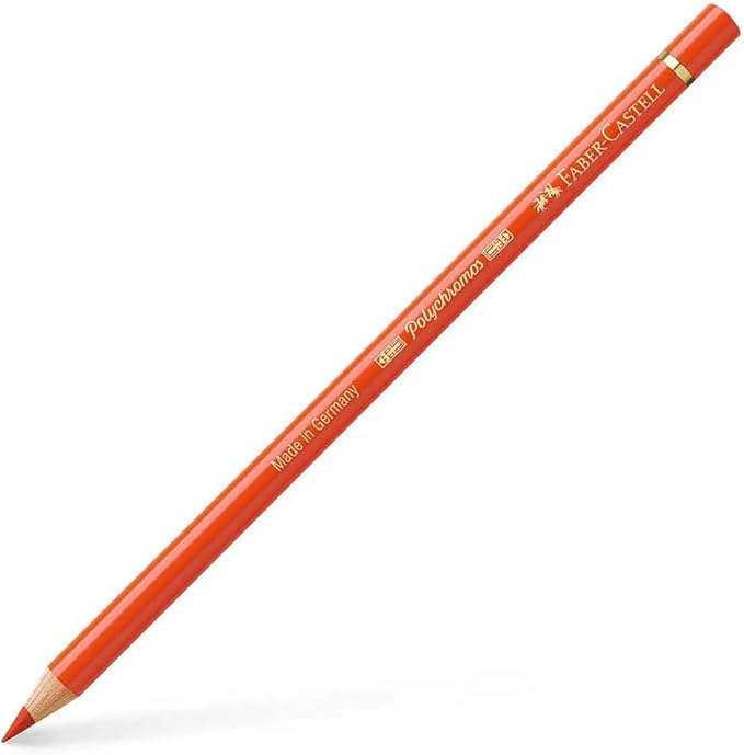 Faber-Castell Polychromos Artists' Single Pencil - Colour 115 Dark Cadmium Orange