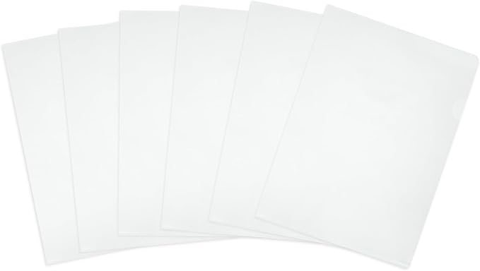 PATIKIL 6 Pack A4 Plastic Folders, Letter Size Clear Folders l Type Project Pockets Paper Document Jacket Sleeves Transparent for Documents Office File, 8.7x12.2, Frosted