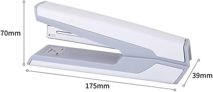 Desk Stapler Metal Stapler Standard Multifunctional Stapler Desktop Stapler 20-page Capacity Durable Metal Stationery Suitable for Document Binding School Supplies ( Color : White , Size : Medium )