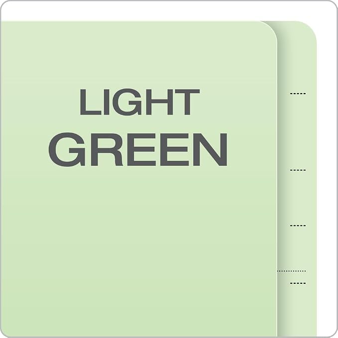Pendaflex Pressboard End-Tab Classification Folders, Legal Size, 6 Section, 2.5" Expansion, Light Green, 10/BX (23324)