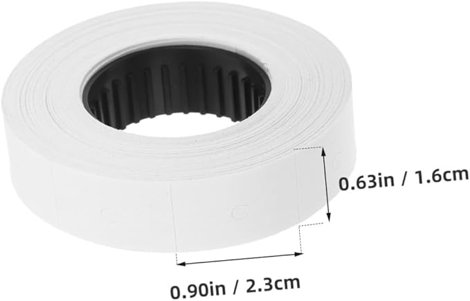LALAFINA 10rolls Compatible Price Labeller Paper Label Paper for Price Tags Easy to See Adhere