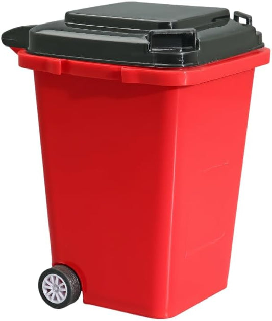 Adorable Cartoons Pencil Holders - Multifunctional Desktop Organizers (Red Mini Garbage Trash)