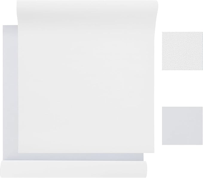 Book Cloth, 17x55', Fabric Book Cover, Paper Backed, Book Binding Cloth, Bookbinding Supplies (White, 17in x 55in)