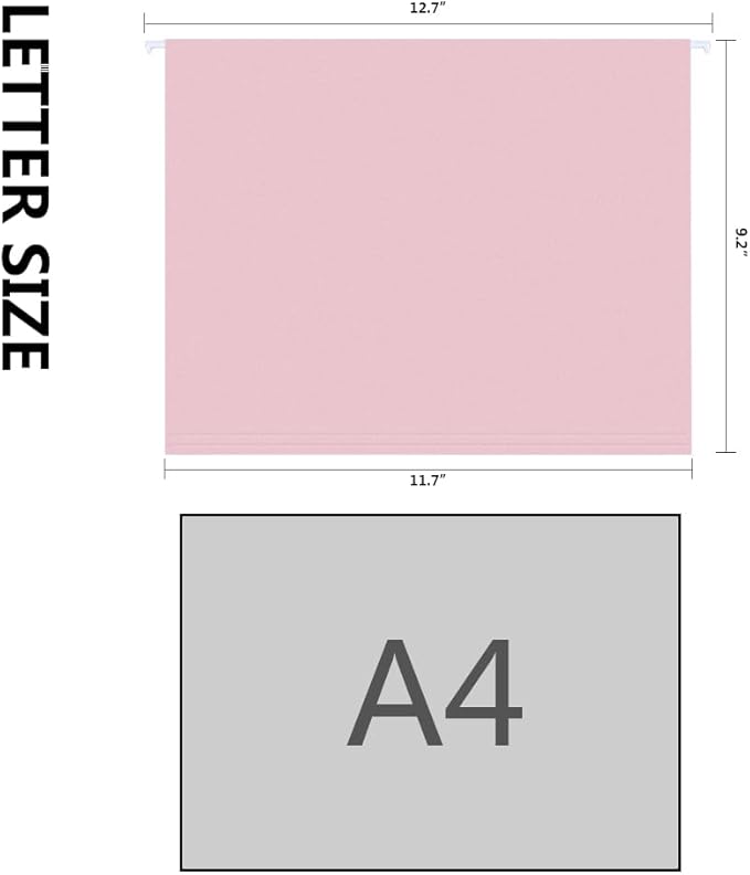 MagDurnus Hanging File Folders, Pastel Color Design,Letter Size with 1/5 Adjustable Cut Tabs, Assorted 12 Styles,Decorative,Drawer,Desk and Cabinet Use（25-Pack）