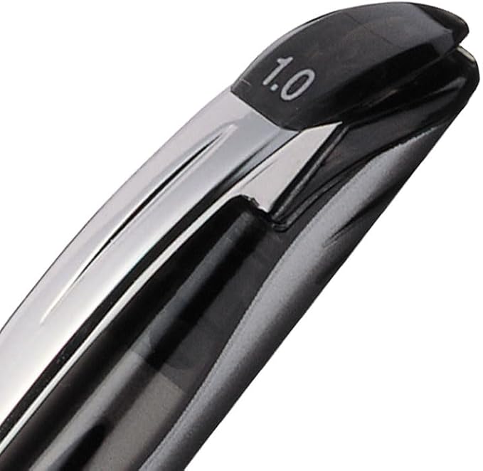 Pentel ENER-GEL Deluxe Liquid Gel Pen, Bold Line, Metal Tip, Black Ink, Box of 12 (BL60-A)